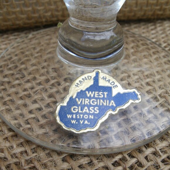 Vintage WV Glass Gold Top Bud Vase - Picture 5 of 14